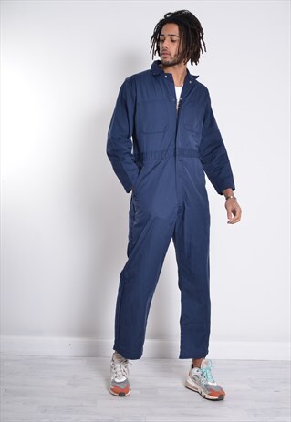 VINTAGE ALL IN ONE BOILERSUIT WORKWEAR BLUE