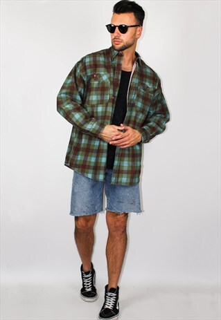 VINTAGE PLAID FLANNEL SHIRT