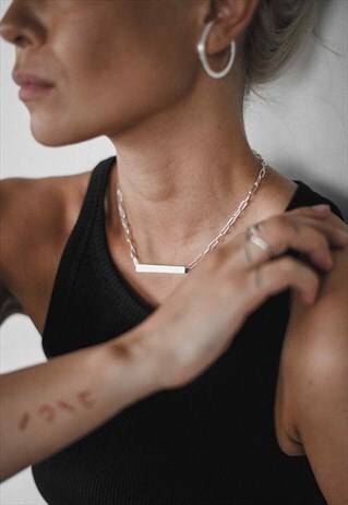 BAR CHOKER SILVER