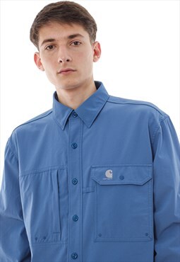 Vintage CARHARTT Shirt Nylon Work Blue