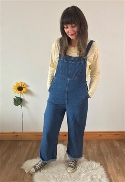 Vintage 90s Baggy Blue Denim Dungarees