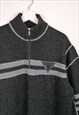 VINTAGE 90'S WOOL KNIT SWEATER 1/4 ZIP JUMPER 