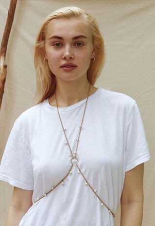 BODY CHAIN WITH PEARLS