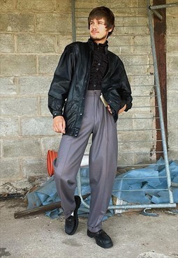 Vintage 80's Black Leather Jacket 