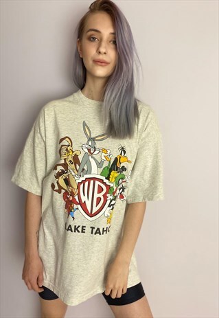 VINTAGE 90S GREY CARTOON T-SHIRT