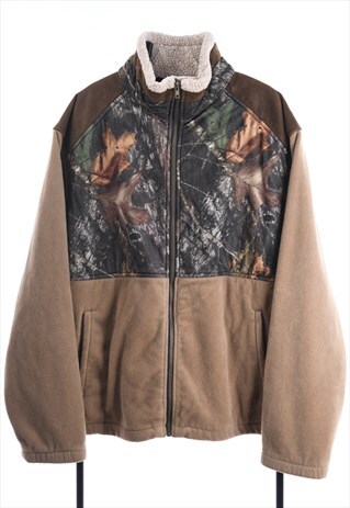 VINTAGE PATTERNED HUNTING FLEECE IN BIEGE