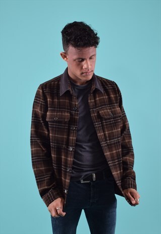 ADIDAS GLUHWEIN X BROWN CHECK SHIRT