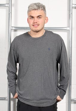 Vintage Polo Ralph Lauren Long Sleeve Top in Grey Large