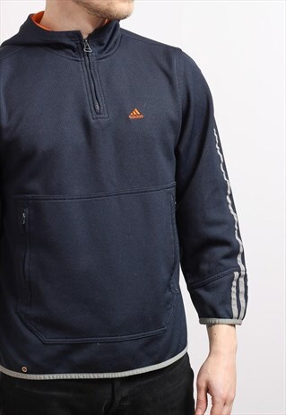 VINTAGE ADIDAS HALF ZIP SWEATSHIRT