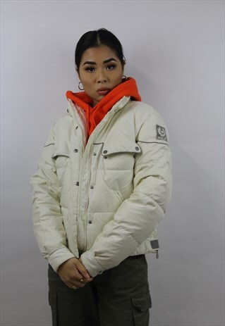 VINTAGE 90'S BELSTAFF CREAM PADDED JACKET