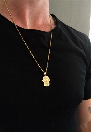 HAMSA HAND GOLD CHAIN NECKLACE