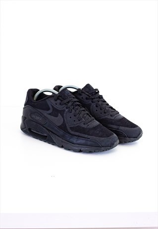 VINTAGE NIKE AIR MAX 90 TRAINERS BLACK / REFLECTIVE 5 UK