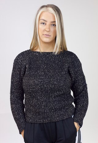 VINTAGE 90S TRUSSARDI BLACK JUMPER
