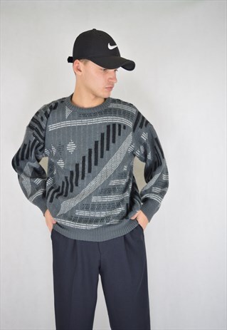 VINTAGE GREY GRAPHIC 80'S SWEATSHIRT