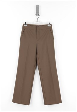 Stefanel Wide Leg Low Waist Classic Trousers  in Brown - 38