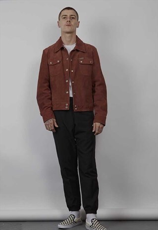 VINTAGE 90'S DIESEL RUST BROWN SUEDE JACKET