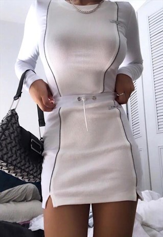 Y3 REFLECTIVE BODYCON MINI DRESS