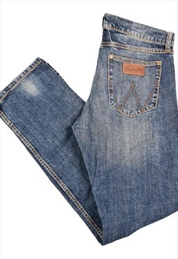 Vintage Wrangler Retro Jeans 33W 34L Blue Slim Straight 240A