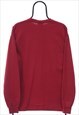 VINTAGE ILLINOIS WESLEYAN MAROON LONG SLEEVE TSHIRT WOMENS