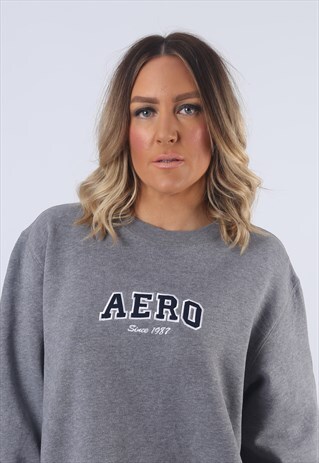 SWEATSHIRT JUMPER AERO EMBRIODERED OVERSIZED UK 16 (EABW)