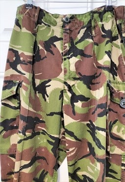 Vintage High Waist Army Combat Cargo Trousers