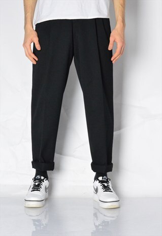 VINTAGE 90S BLACK MINIMALIST PANTS