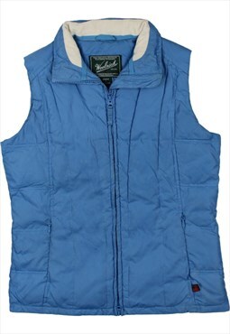 Woolrich 90's Puffer Vest Full Zip Up Gilet Small Blue