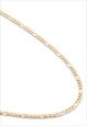 54 FLORAL 22" 6MM FIGARO NECKLACE CHAIN - GOLD
