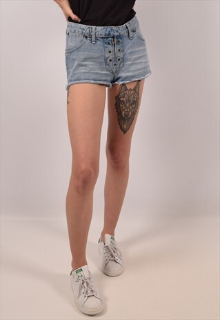 VINTAGE LEE DENIM SHORTS BLUE