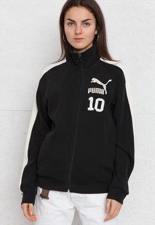 VINTAGE BLACK PUMA TRACK JACKET