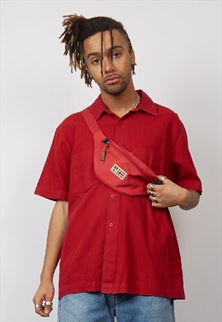 VINTAGE 90'S NAPAPIJRI RED BUM BAG
