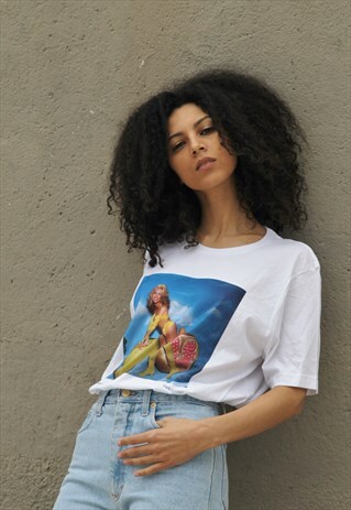 MI VINTAGE X LARS TUNBJORK GIRL ON POMEGRANATE SHIRT