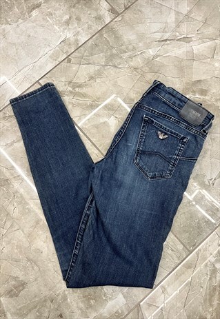 Armani Jeans Skinny Blue Denim w27 Small 8 10 Vintage