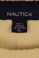 NAUTICA 90'S KNITTED CREWNECK JUMPER XLARGE YELLOW