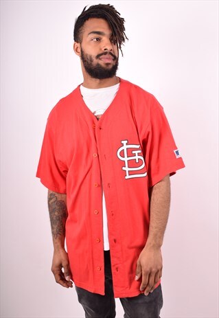 MENS VINTAGE ST LOUIS CARDINALS JERSEY TOP XL RED 90S