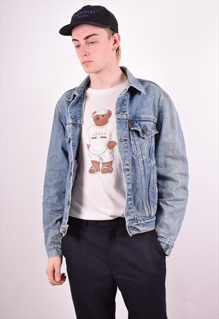 LEVI'S MENS VINTAGE DENIM JACKET MEDIUM BLUE 90S