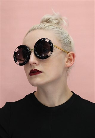 RETRO OVERSIZE ROUND SUNGLASSES