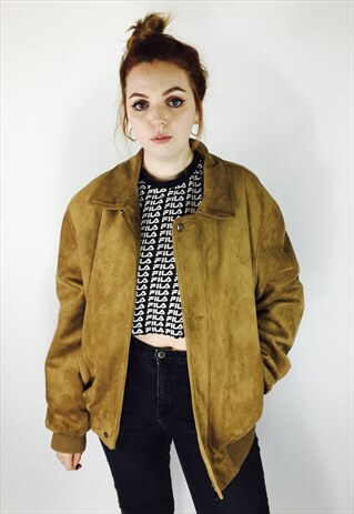 VINTAGE ITALIAN SUEDE BOMBER JACKET