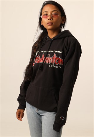 VINTAGE CHAMPION GRAPHIC COLLEGE PRINTED HOODIE