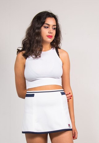 VINTAGE 90'S WHITE FILA MINI TENNIS SKIRT