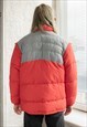 VINTAGE 80'S RED PUFFER PADDED WINTER JACKET