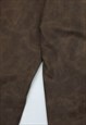 VELVET CARGO POCKET JOGGERS STRIPED SKATER JOGGERS IN BROWN