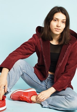 Y2K FAUX FUR DETAILED SHERPA SHEARLING JACKET