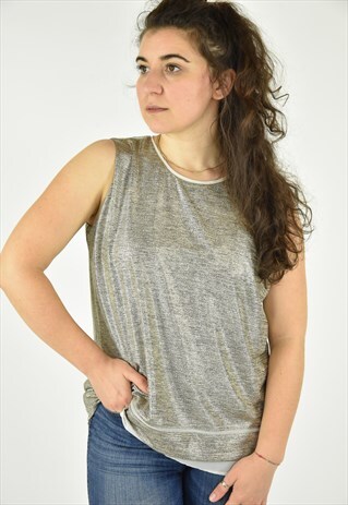 VINTAGE 90'S CALVIN KLEIN GREY BLOUSE LARGE