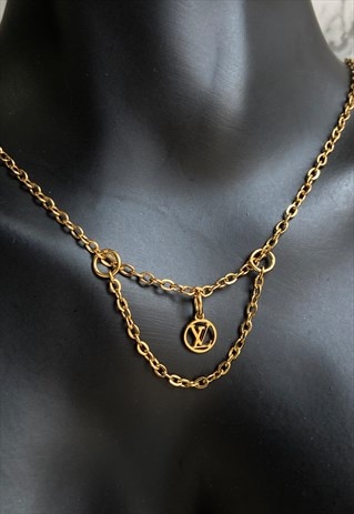Authentic Louis Vuitton Blooming Pendant- Reworked Necklac