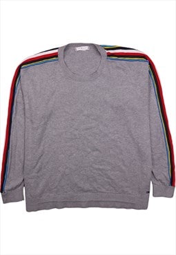 Vintage 90's Tommy Hilfiger Sweatshirt Striped Sleeves Crew