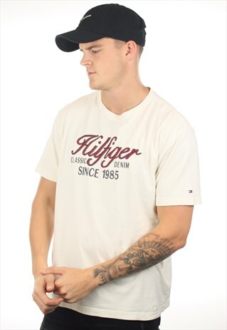 VINTAGE TOMMY HILFIGER BIG LOGO T SHIRT TEE