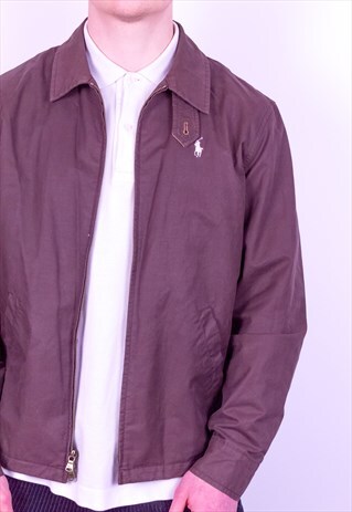 VINTAGE RALPH LAUREN HARRINGTON JACKET IN BROWN
