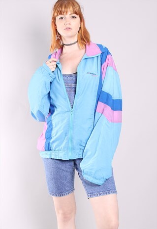 VINTAGE 80S STRIPE SHELL JACKET