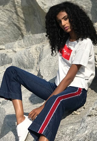 TONI-HIGH WAISTED FLARED JEANS